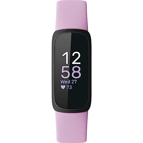 Fitbit Inspire 3 Women's Health & Fitness Tracker, Lilac/Black