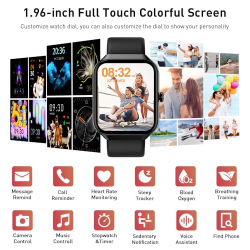 Smartwatch with Answer/Call, Fitness Tracker for Men & Women, 110+ Sport Modes, Heart Rate Monitor, Sleep Tracker, IP68 Waterproof, Android iOS