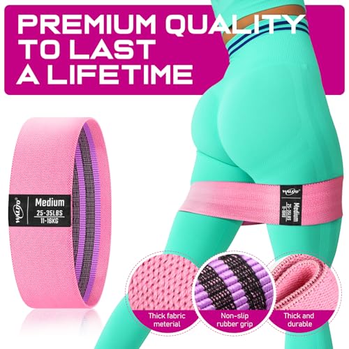 Resistance Bands for Legs and Butt: Fabric Bands for Yoga, Pilates, and Home Workouts