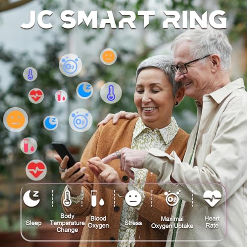 JCRing Smart Fitness Tracker for iOS & Android (Size 9)