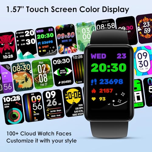 Fitness Tracker with Touch Screen & 100 Workout Modes
